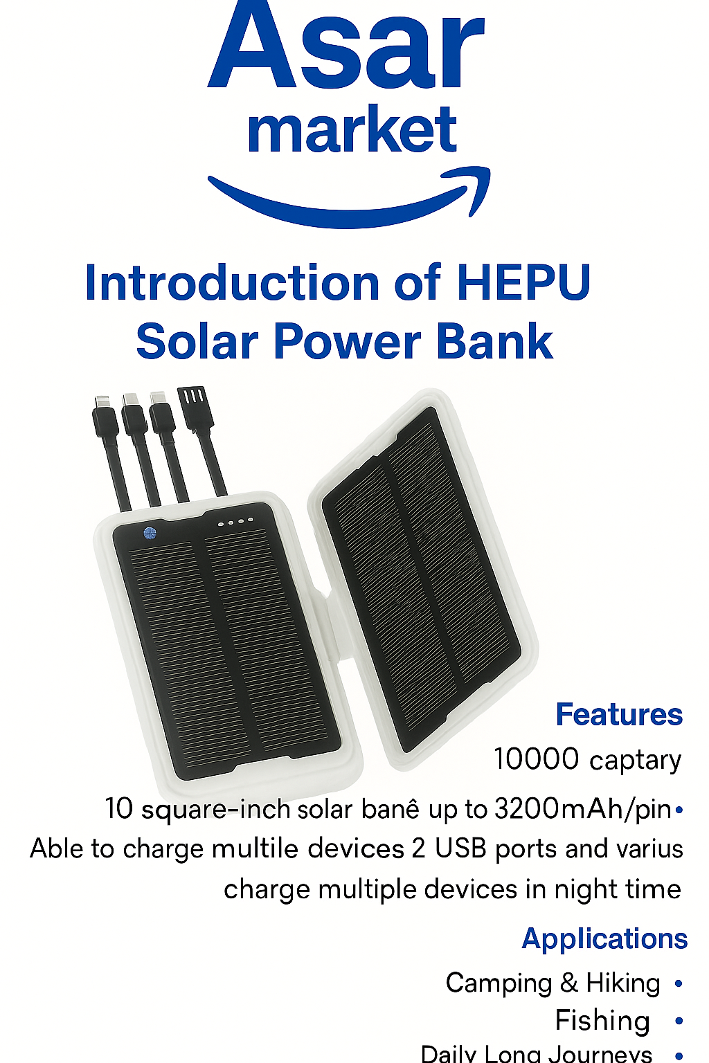 پاوربانک خورشیدی HEPU HP-230