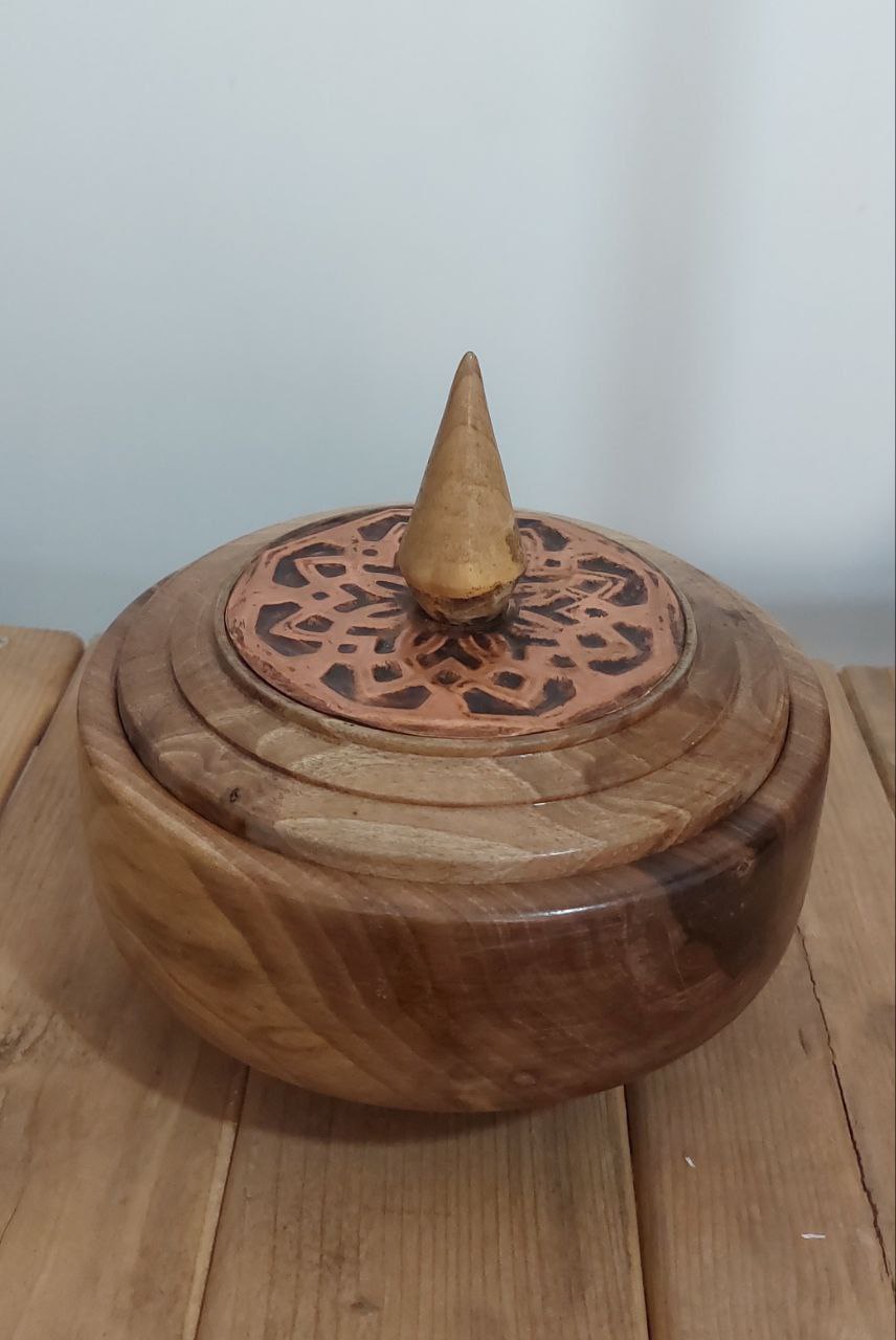 کلمبه خوری چوب گردو و مس